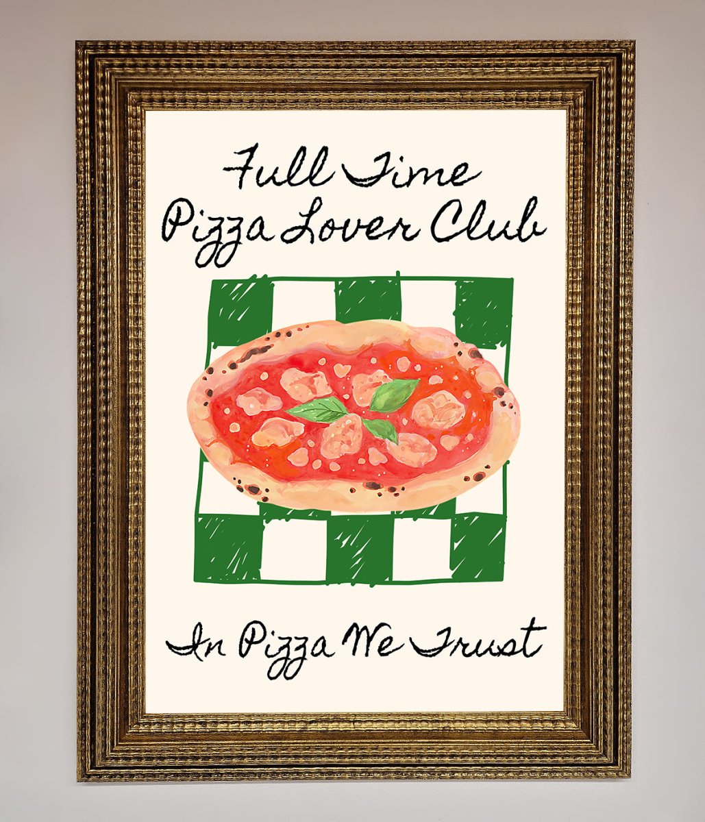 Pizza Lover Club Framed Wall Art - Zestio