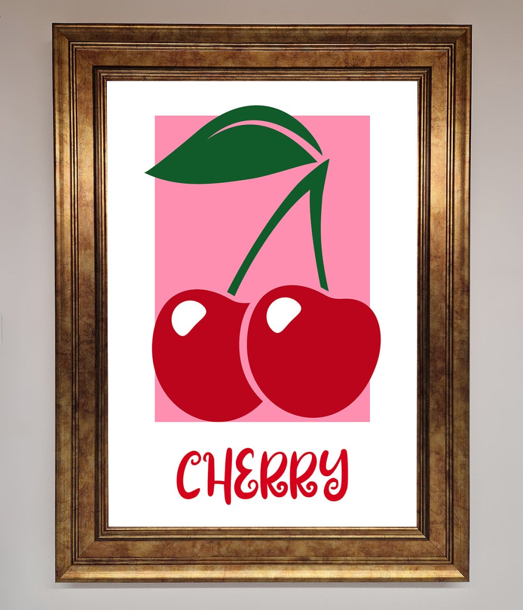 Red Cherries Modern Framed Poster - Zestio