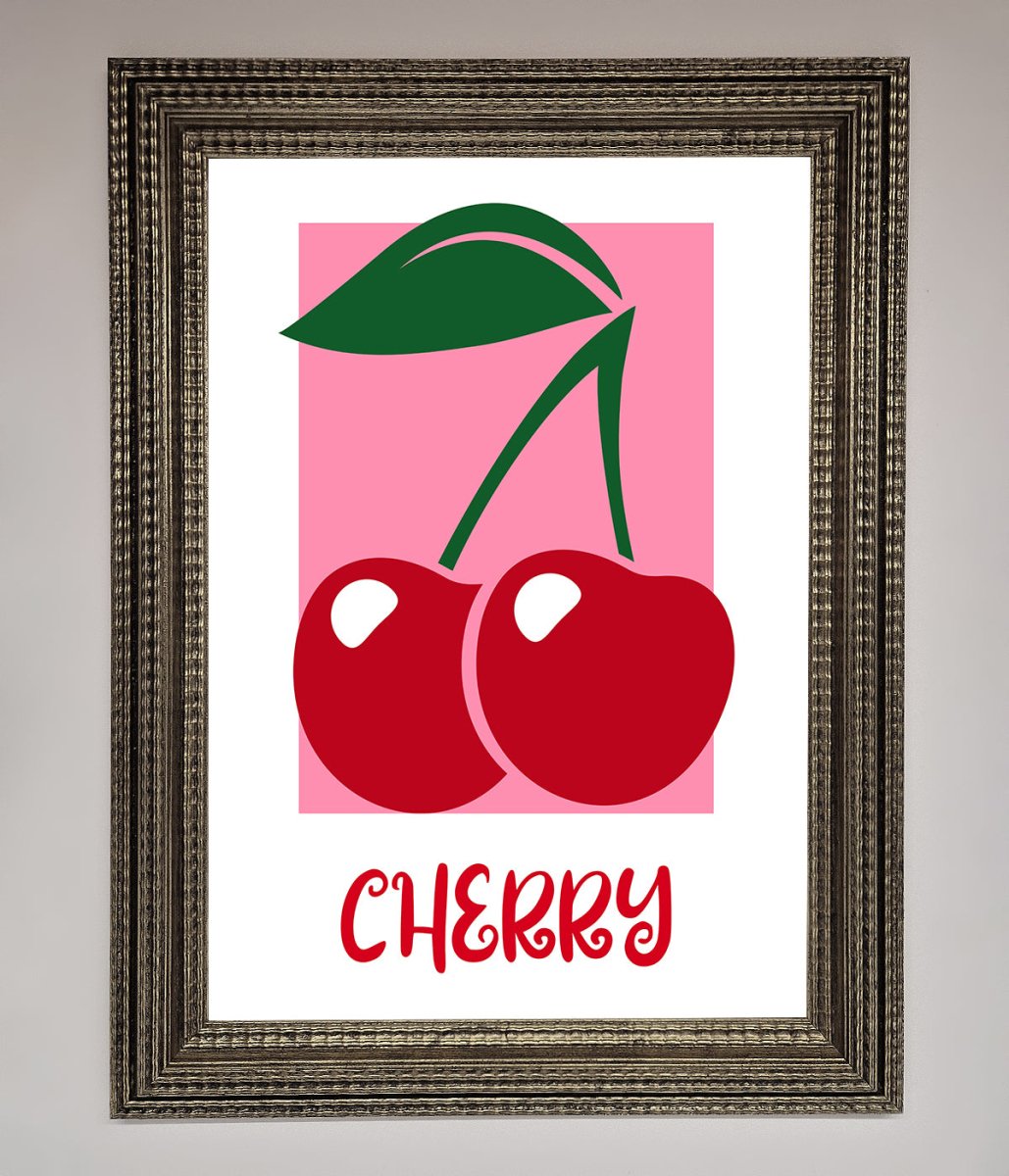 Red Cherries Modern Framed Poster - Zestio