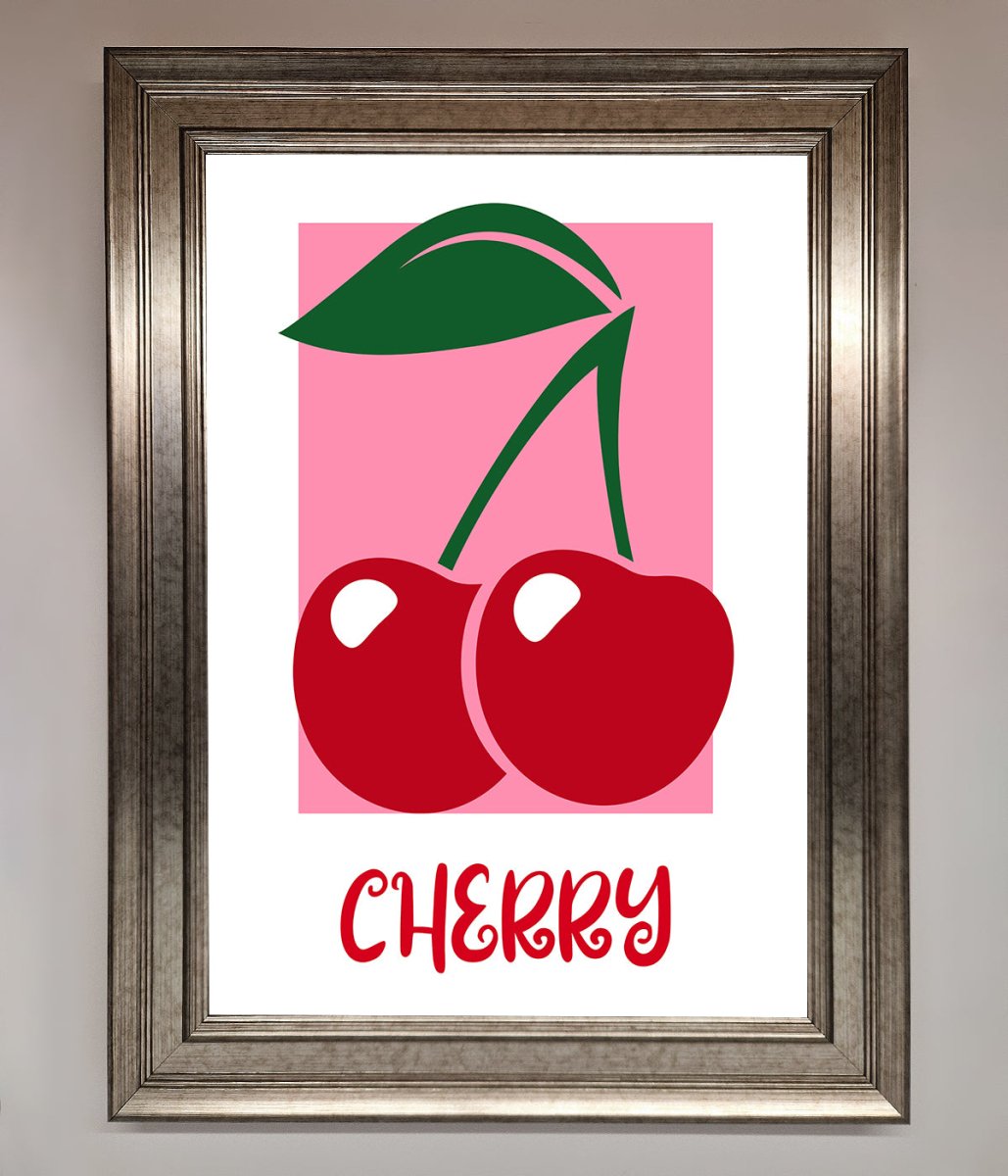 Red Cherries Modern Framed Poster - Zestio