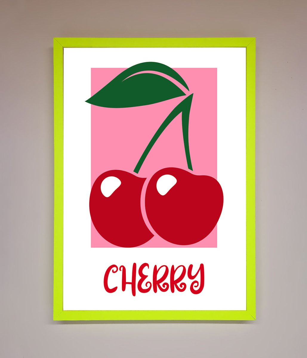 Red Cherries Modern Framed Poster - Zestio