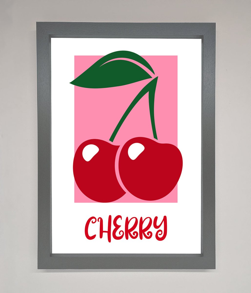 Red Cherries Modern Framed Poster - Zestio