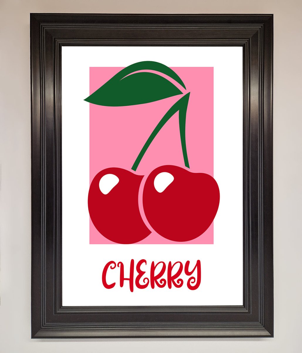 Red Cherries Modern Framed Poster - Zestio
