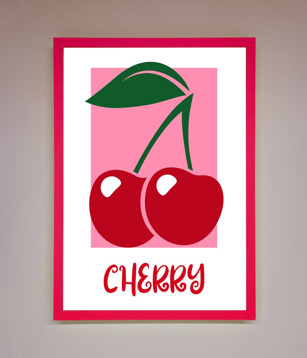 Red Cherries Modern Framed Poster - Zestio
