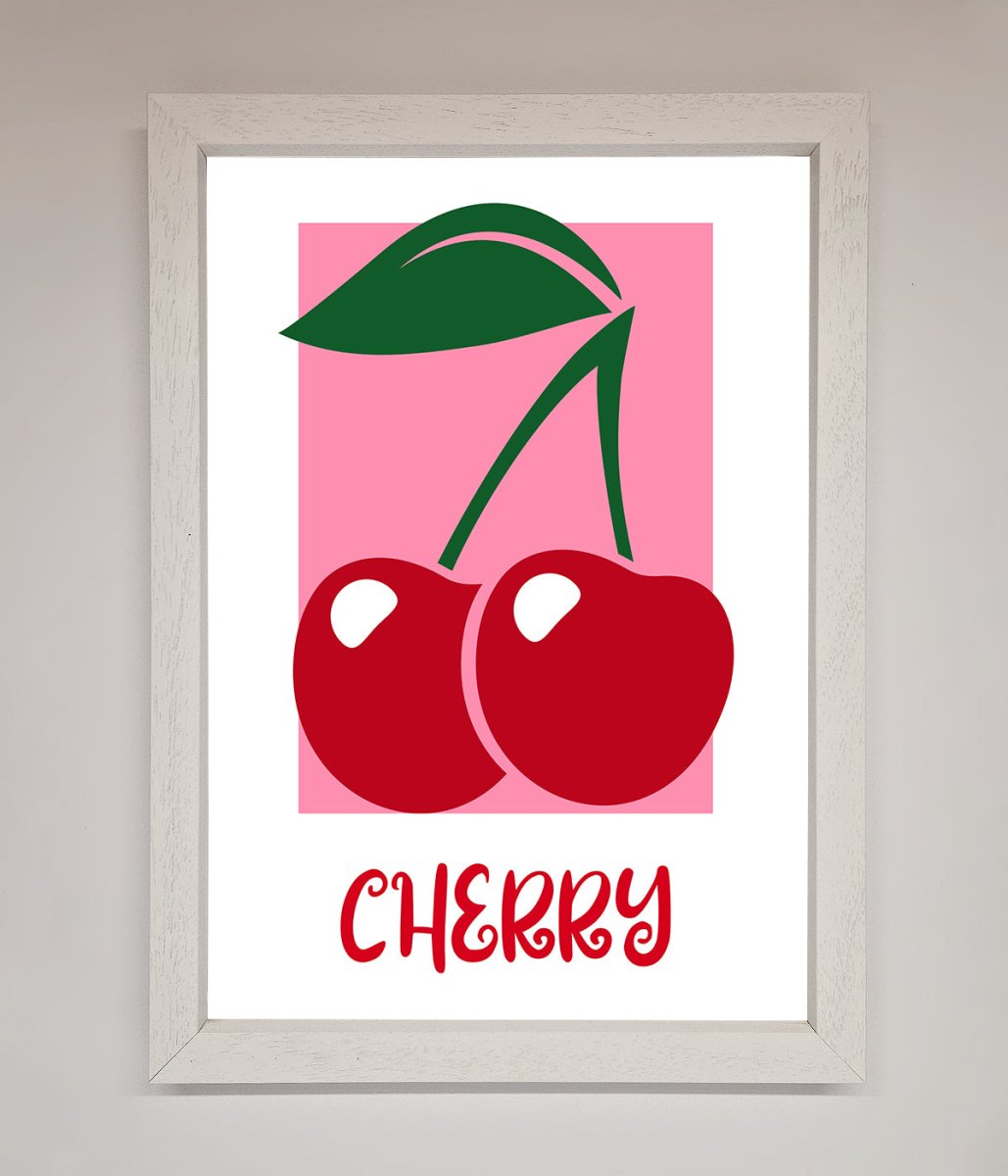 Red Cherries Modern Framed Poster - Zestio