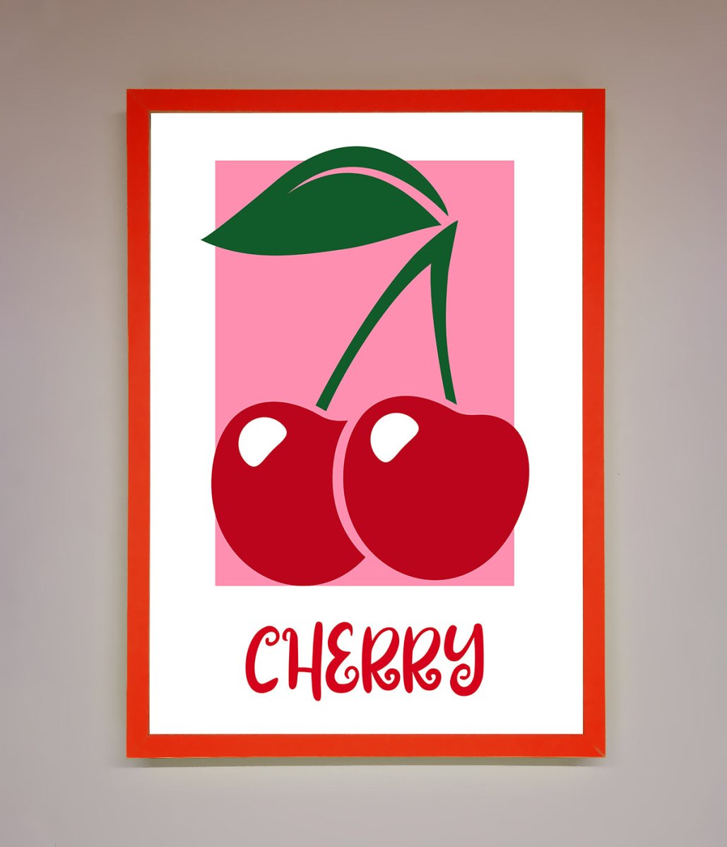 Red Cherries Modern Framed Poster - Zestio