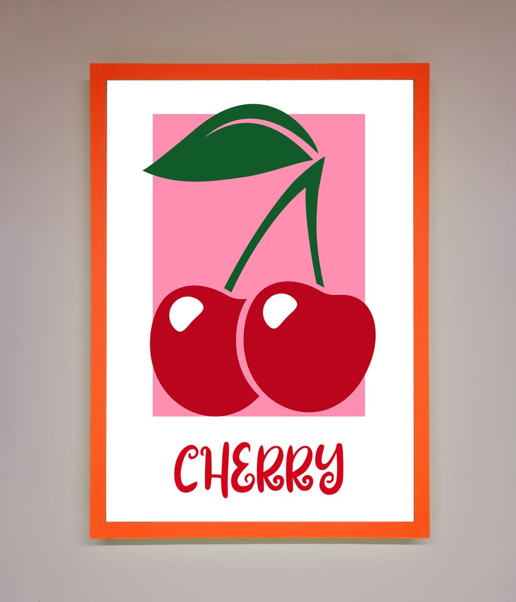 Red Cherries Modern Framed Poster - Zestio