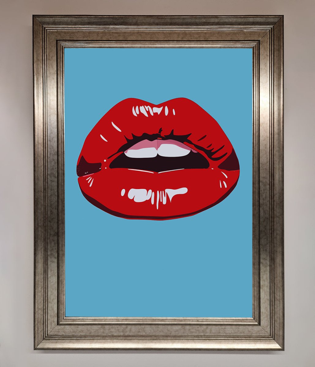 Red Lips Contemporary Framed Poster - Zestio