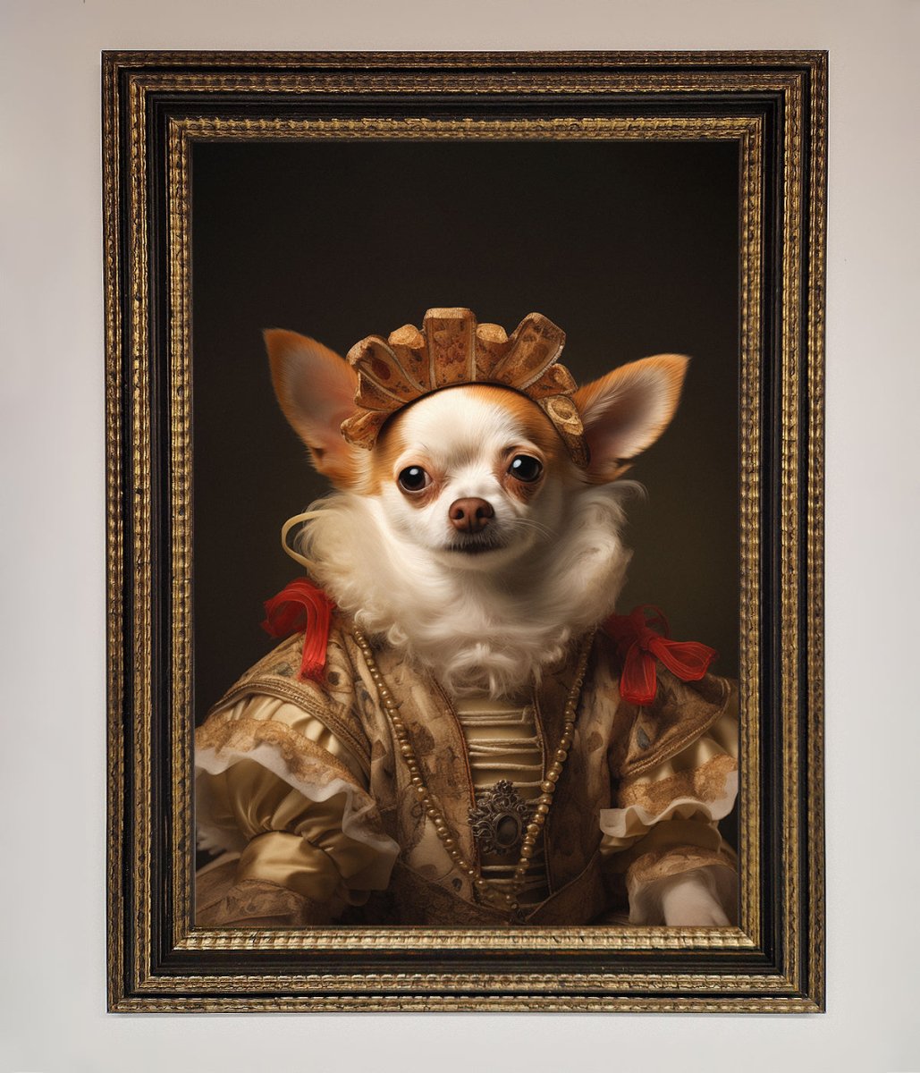 Renaissance Chihuahua Framed Print - Zestio