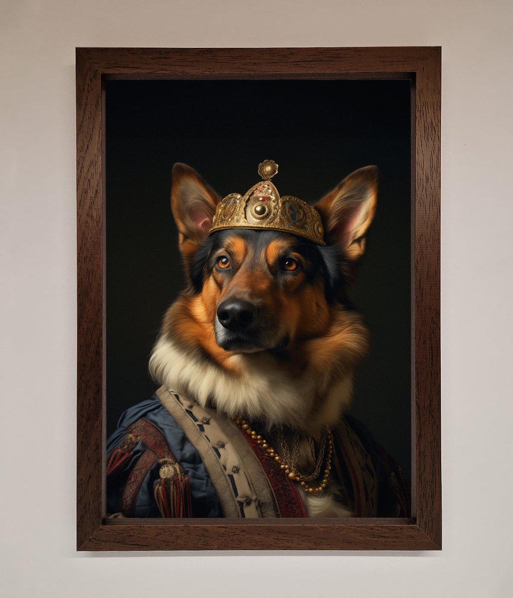 Renaissance German Shepherd Framed Wall Art - Zestio