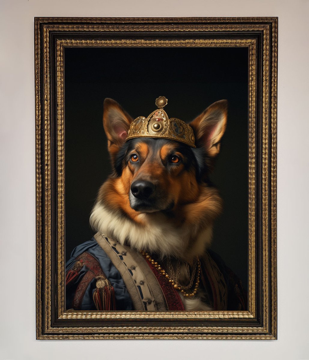 Renaissance German Shepherd Framed Wall Art - Zestio