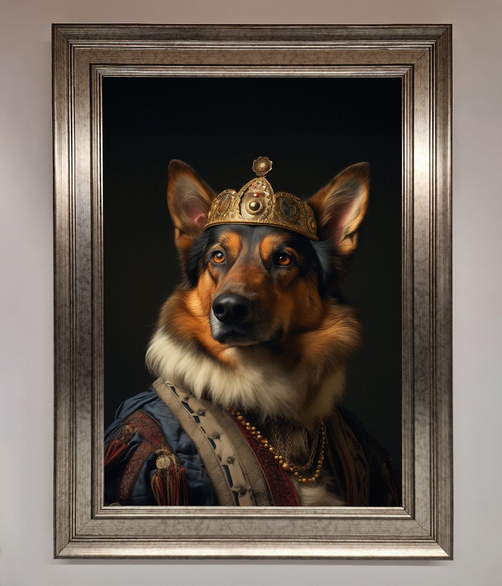 Renaissance German Shepherd Framed Wall Art - Zestio