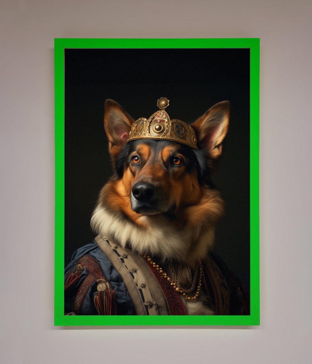 Renaissance German Shepherd Framed Wall Art - Zestio