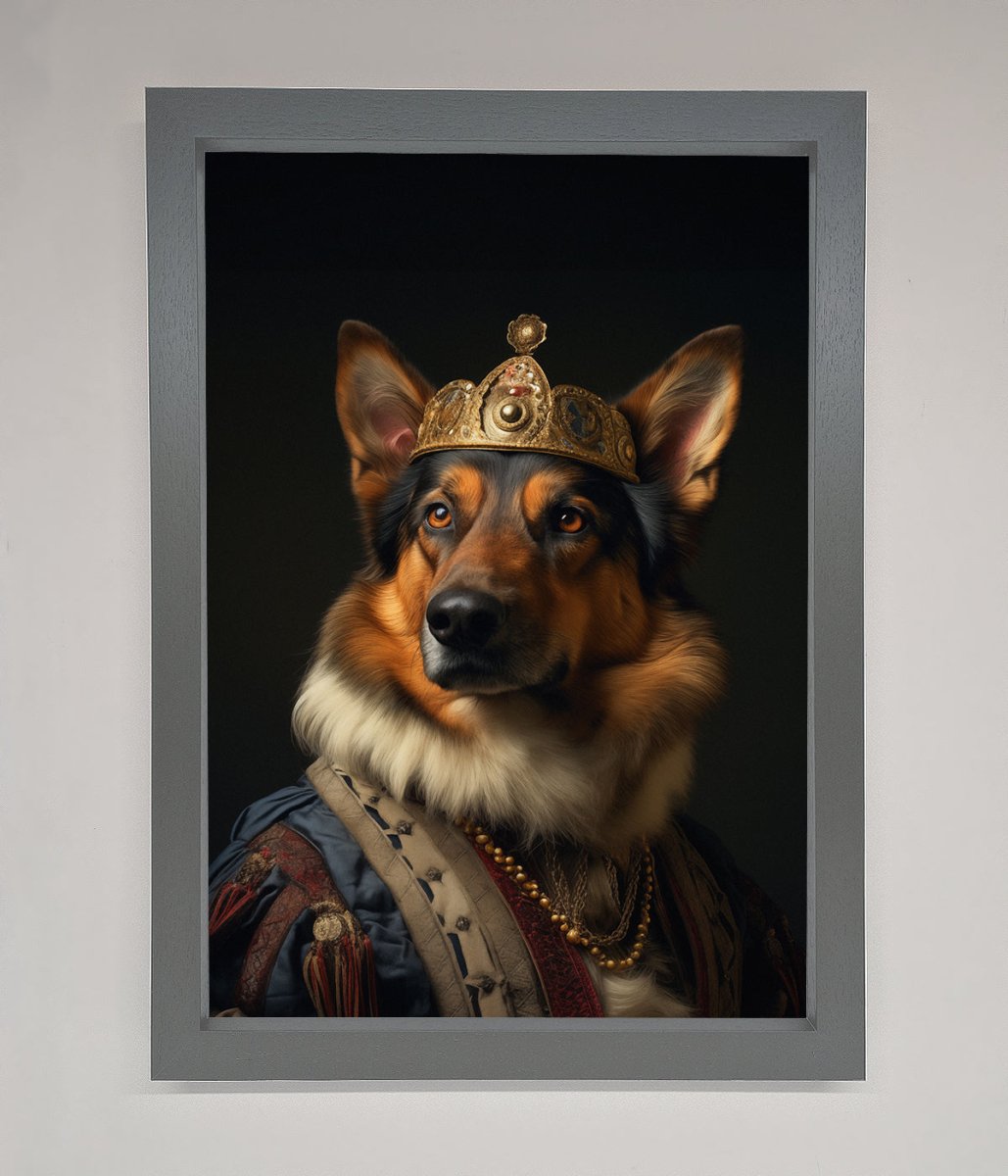 Renaissance German Shepherd Framed Wall Art - Zestio
