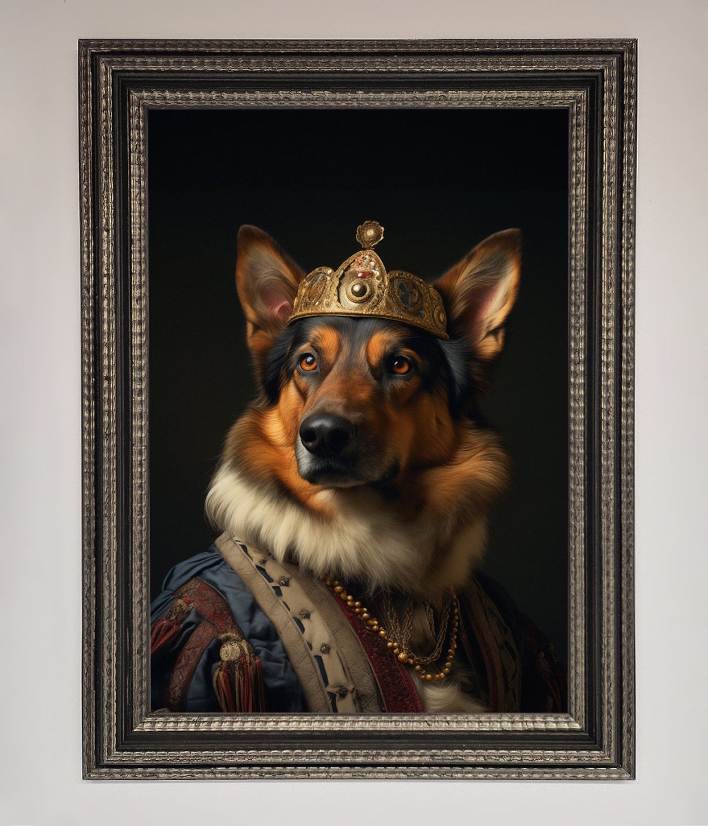 Renaissance German Shepherd Framed Wall Art - Zestio
