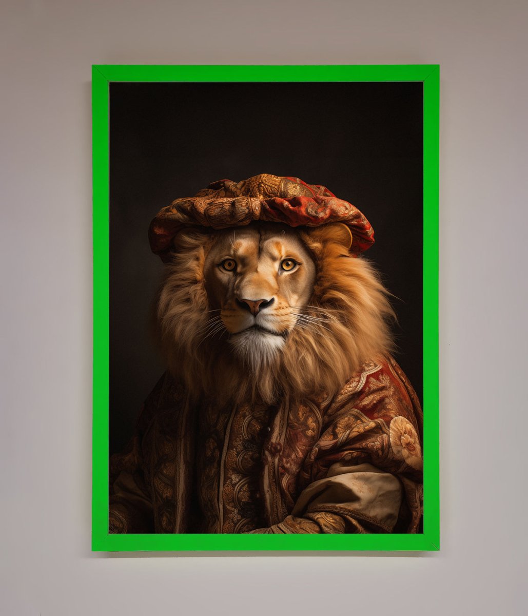 Renaissance Lion Framed Wall Art - Zestio