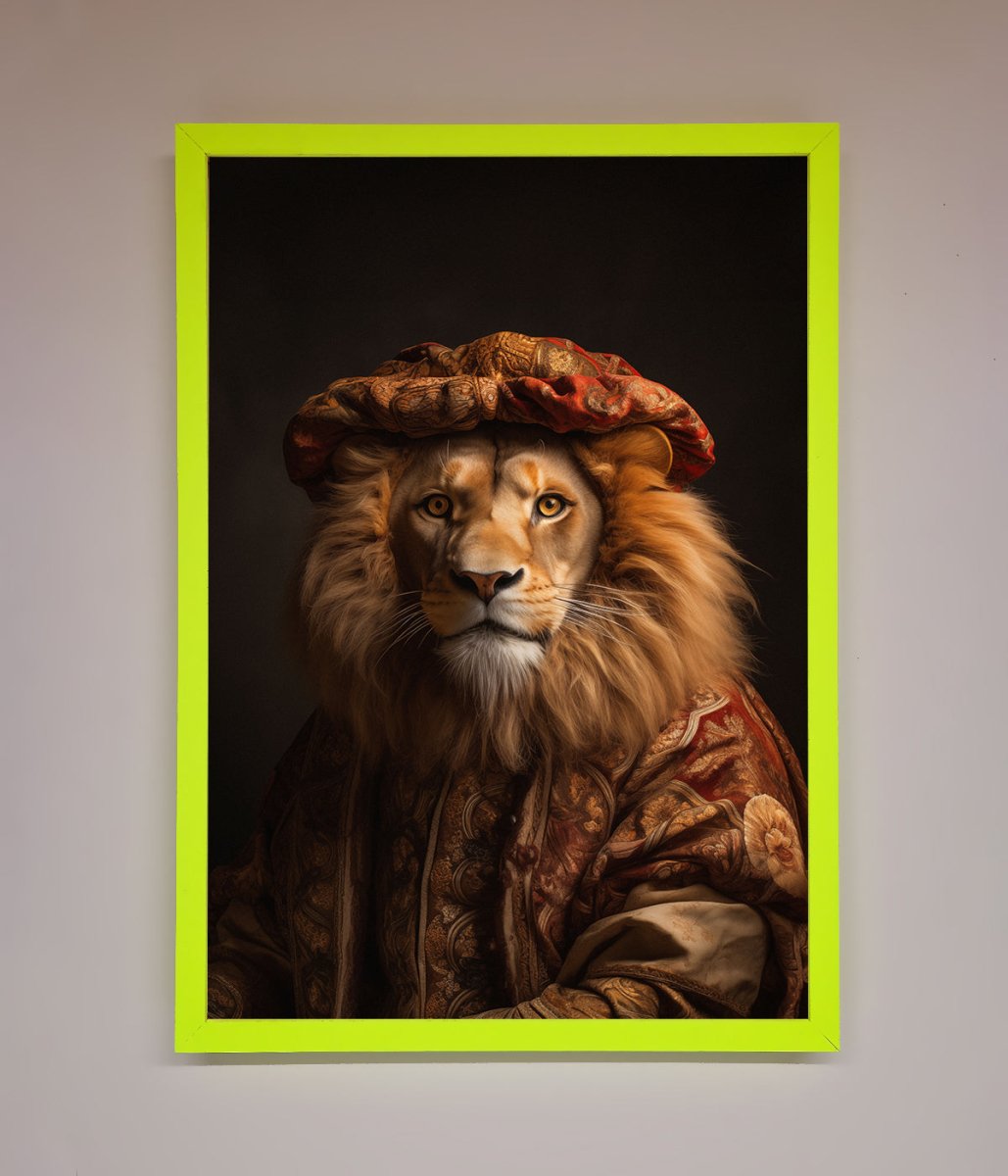 Renaissance Lion Framed Wall Art - Zestio