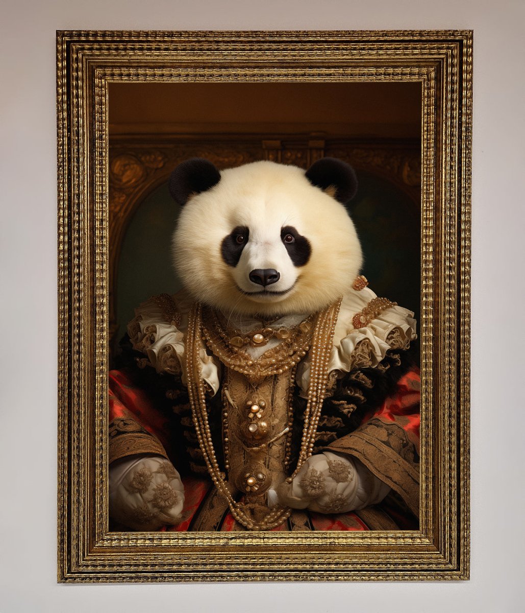 Renaissance Panda Framed Print - Zestio