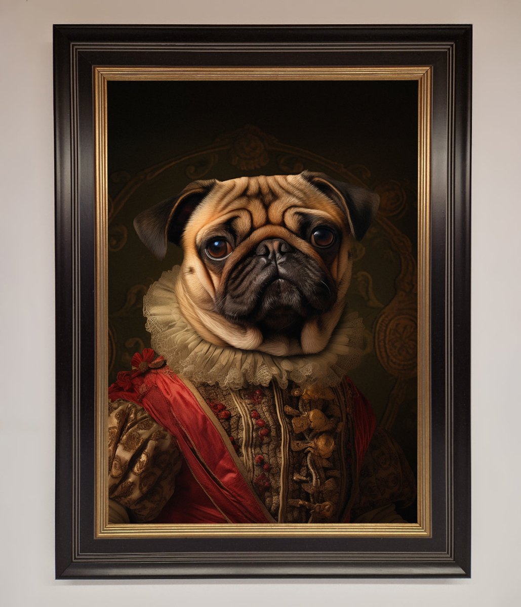 Renaissance Pugs Framed Poster - Zestio