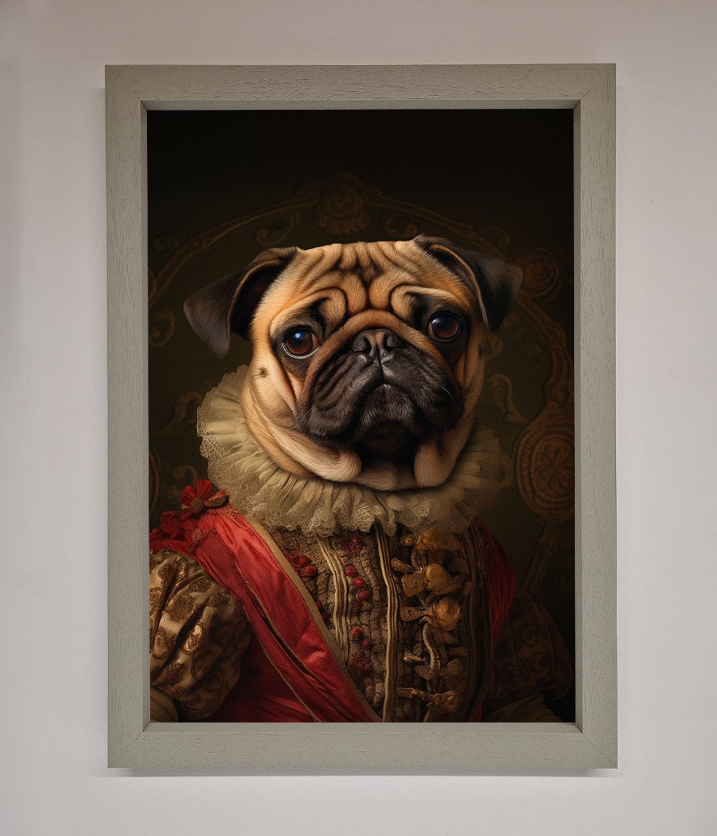 Renaissance Pugs Framed Poster - Zestio