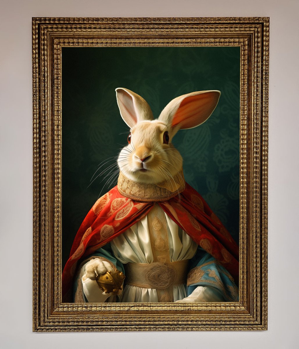 Renaissance Rabbit Framed Poster - Zestio