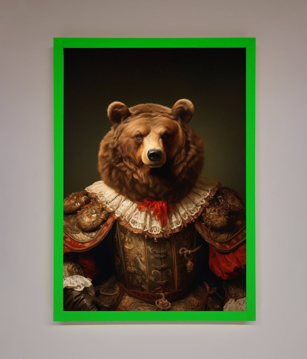 Rennaissance Bear Framed Poster - Zestio