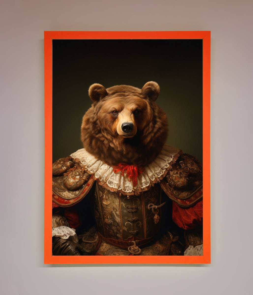 Rennaissance Bear Framed Poster - Zestio