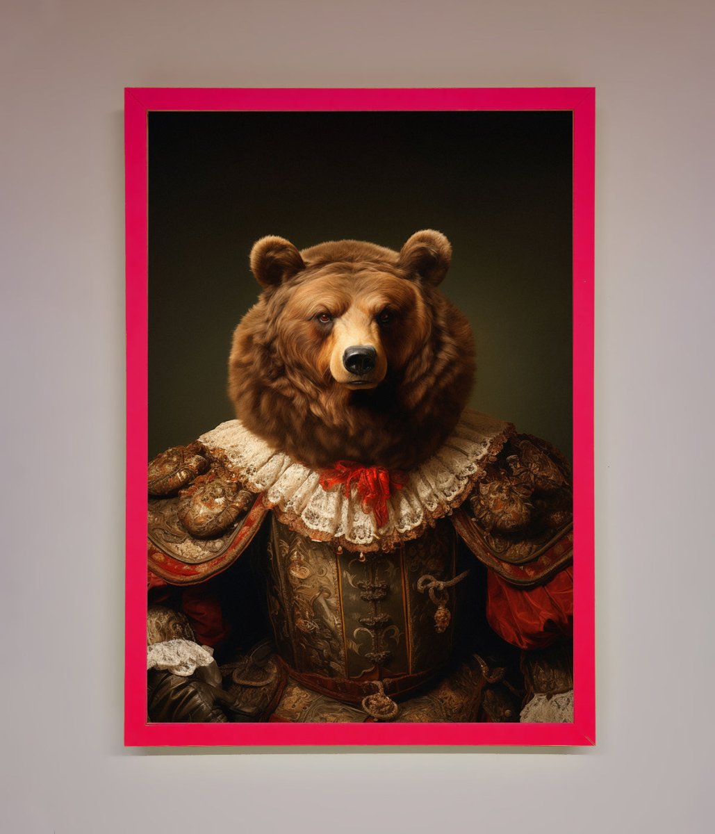 Rennaissance Bear Framed Poster - Zestio