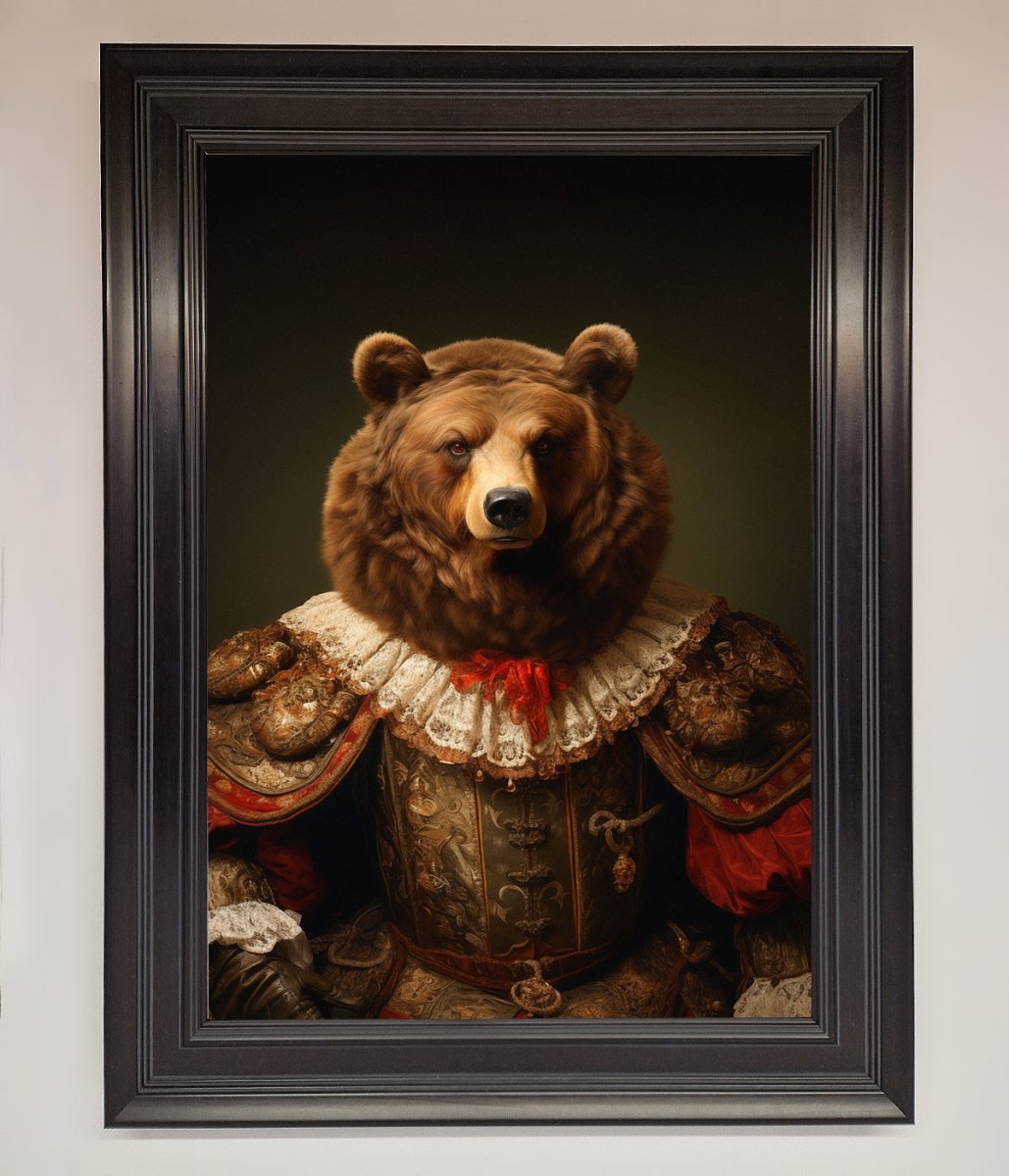 Rennaissance Bear Framed Poster - Zestio