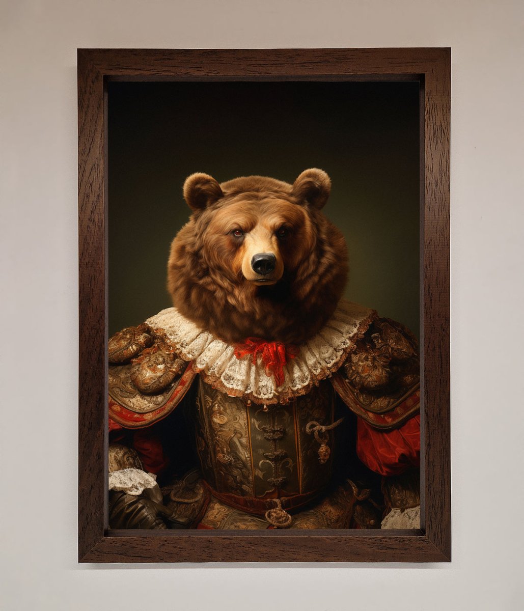 Rennaissance Bear Framed Poster - Zestio