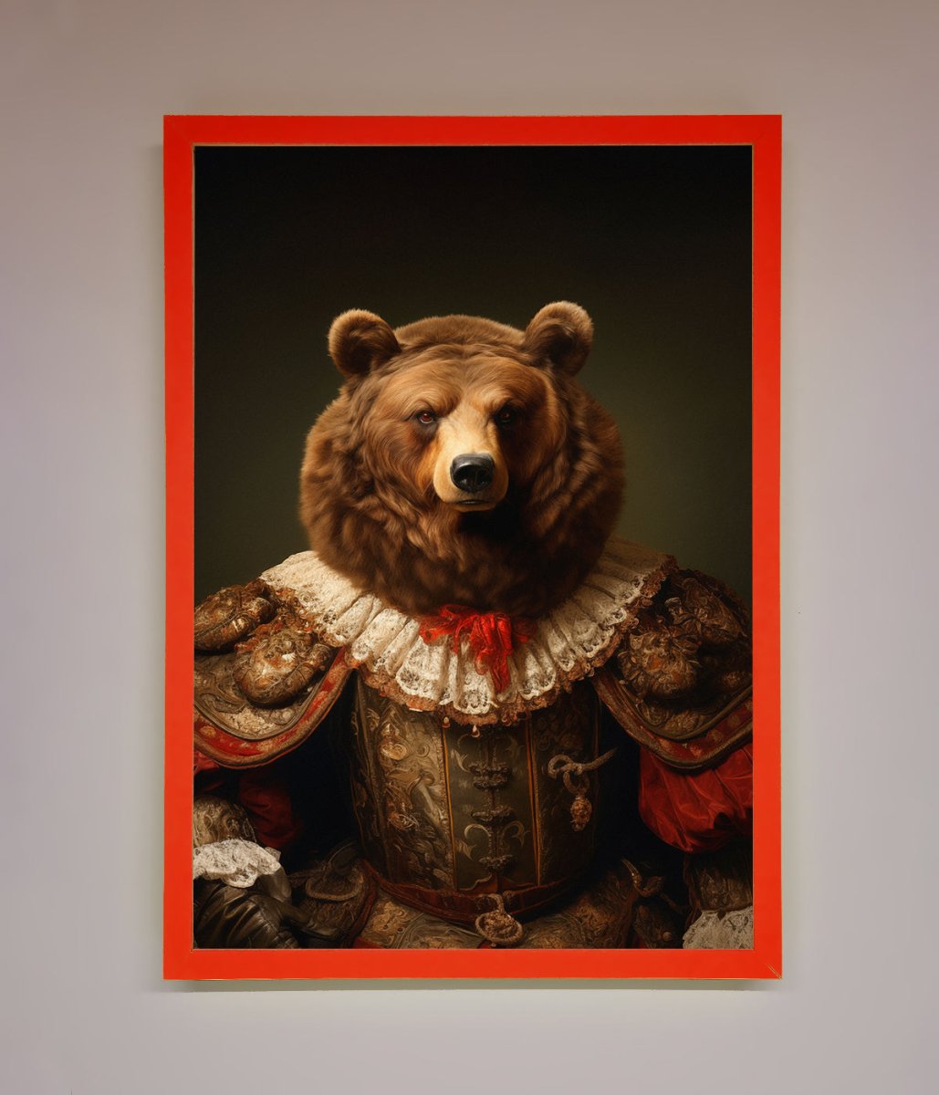 Rennaissance Bear Framed Poster - Zestio
