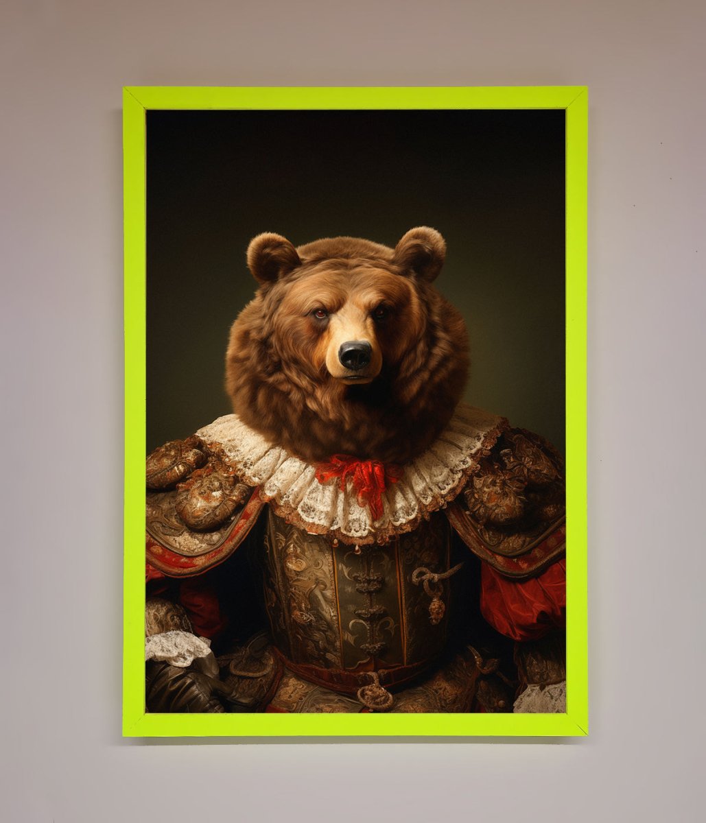 Rennaissance Bear Framed Poster - Zestio