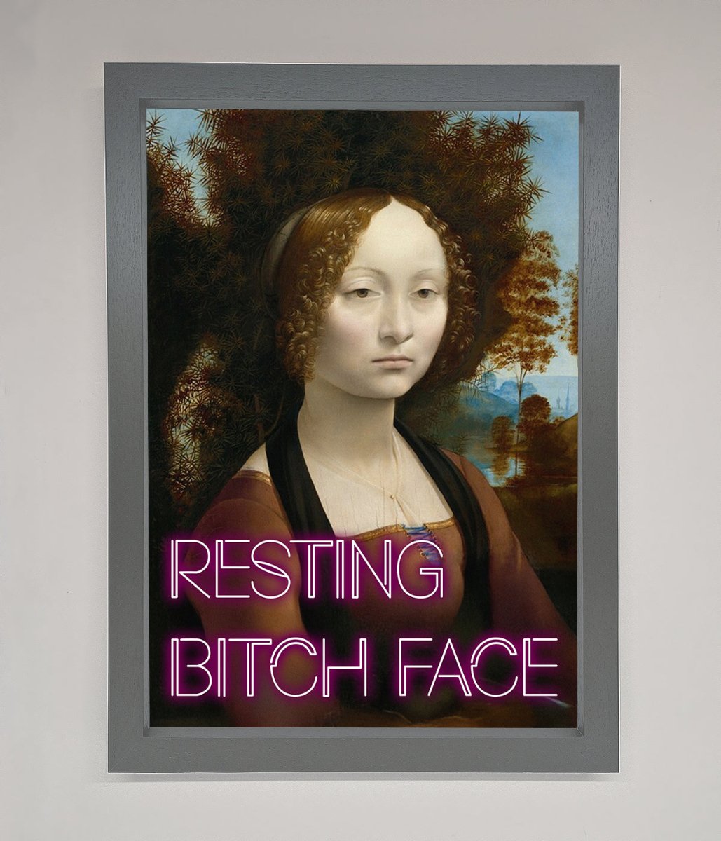 Resting Bitch Face Renaissance Framed Print - Zestio