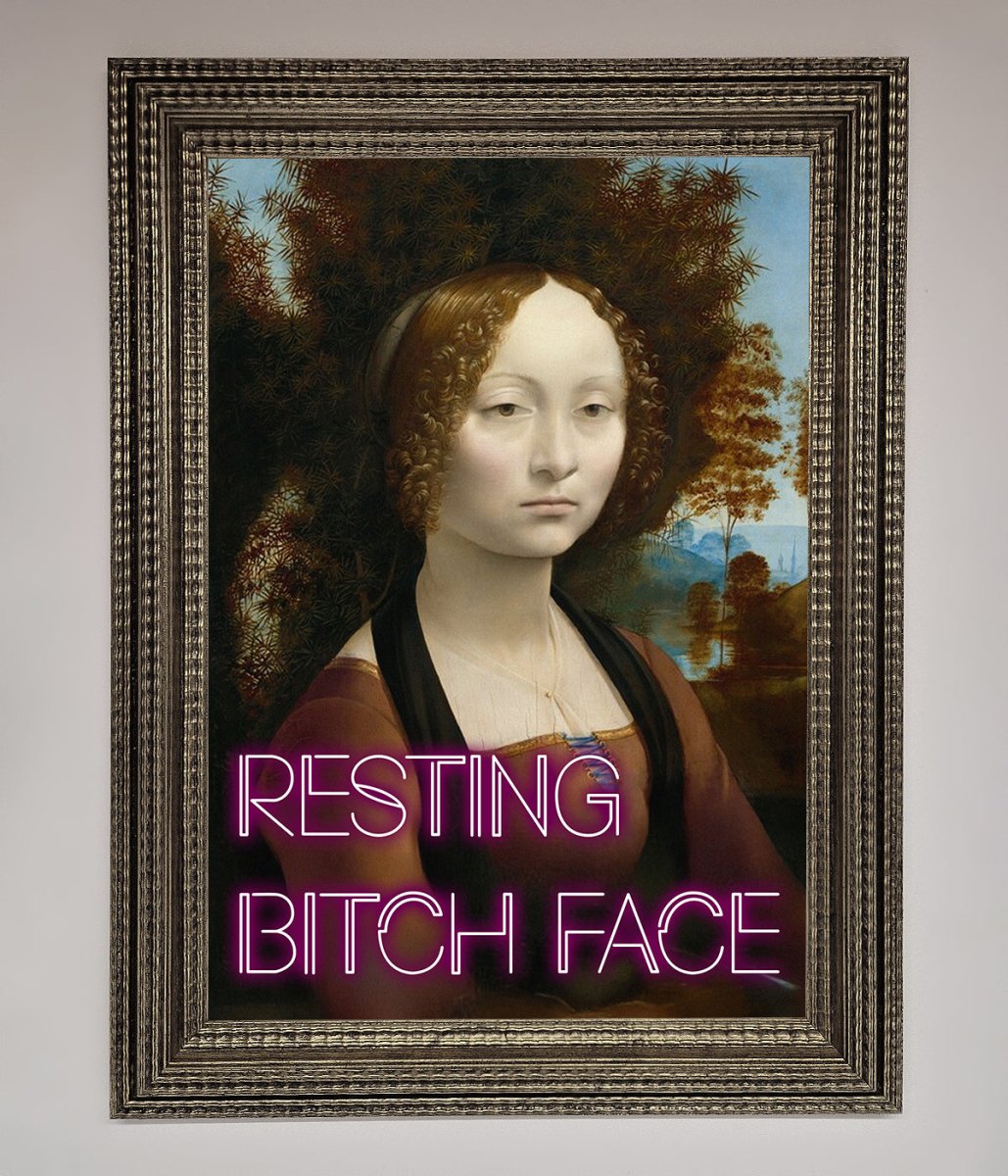 Resting Bitch Face Renaissance Framed Print - Zestio