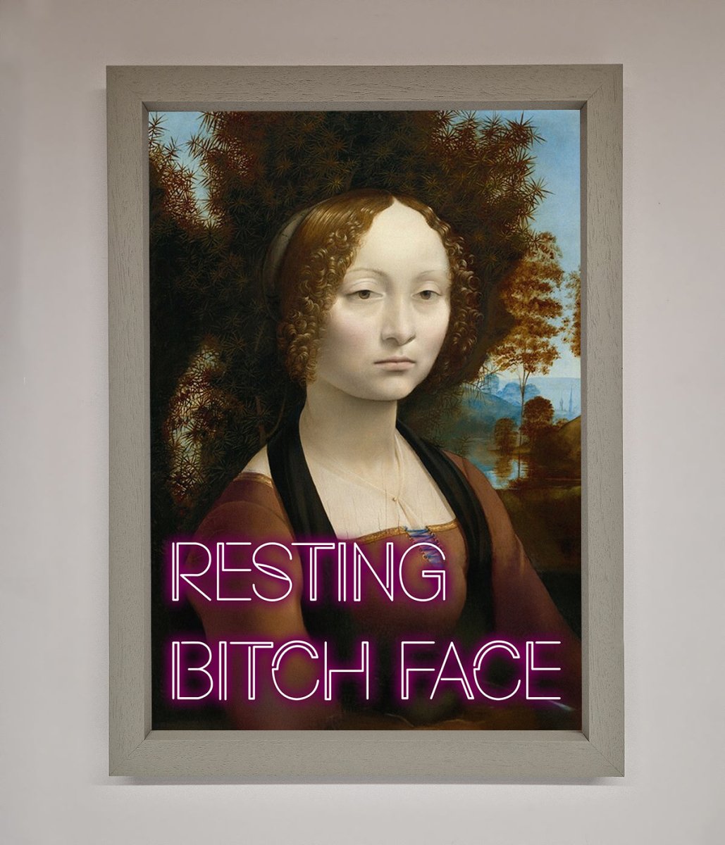 Resting Bitch Face Renaissance Framed Print - Zestio