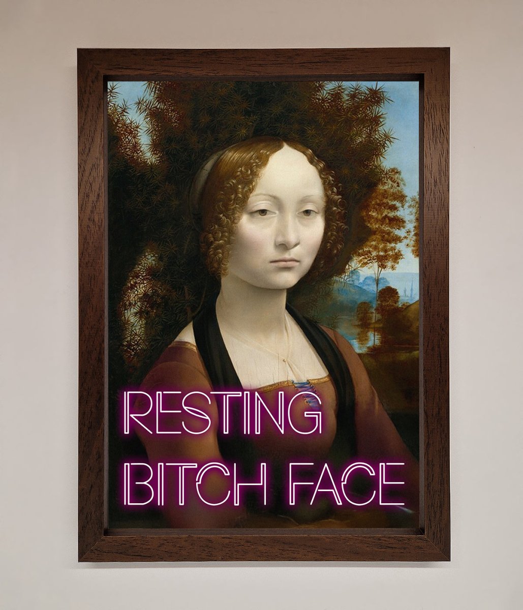 Resting Bitch Face Renaissance Framed Print - Zestio
