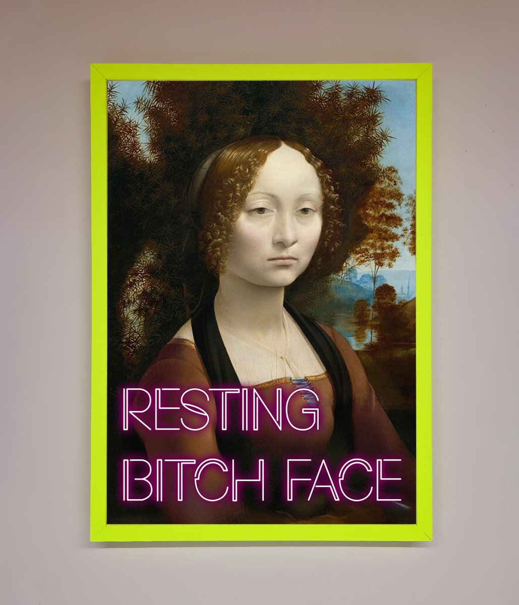 Resting Bitch Face Renaissance Framed Print - Zestio