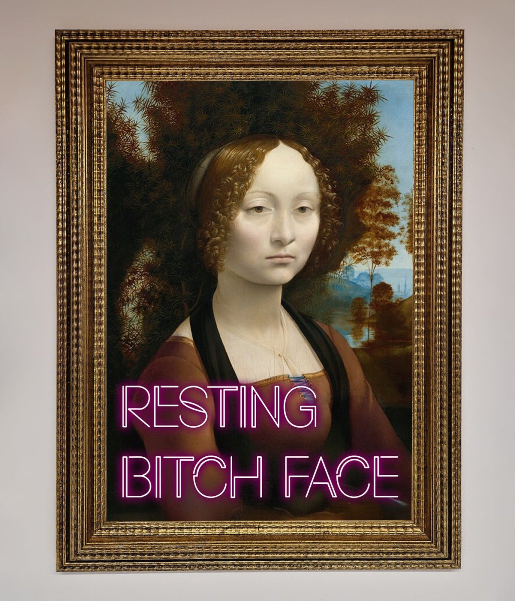 Resting Bitch Face Renaissance Framed Print - Zestio