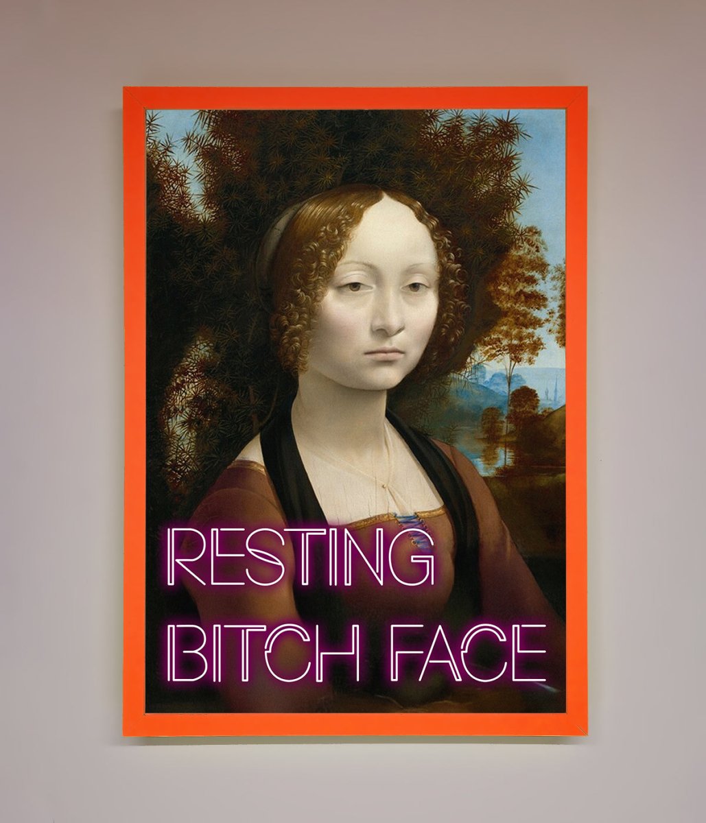 Resting Bitch Face Renaissance Framed Print - Zestio