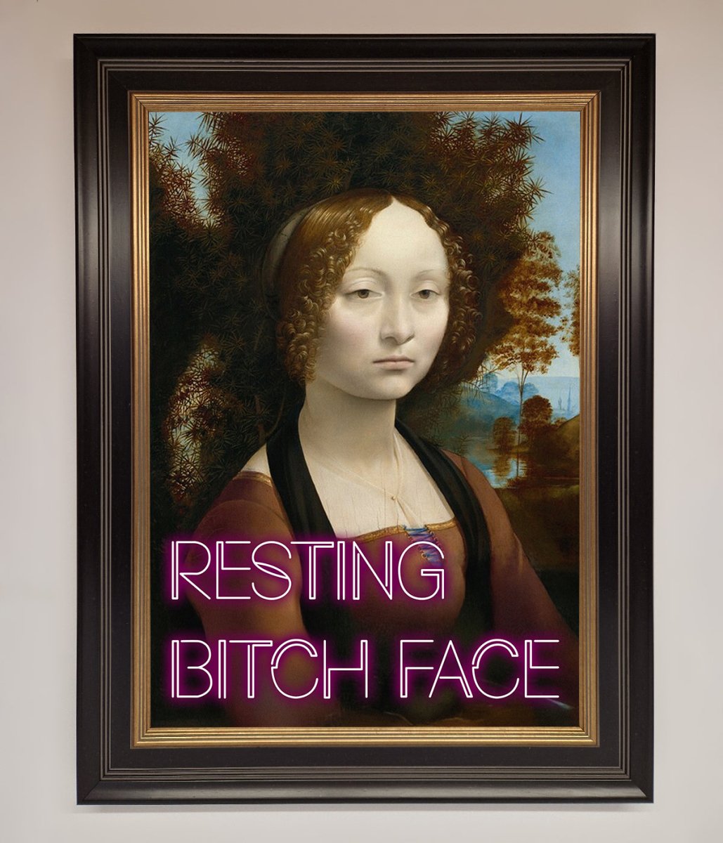Resting Bitch Face Renaissance Framed Print - Zestio