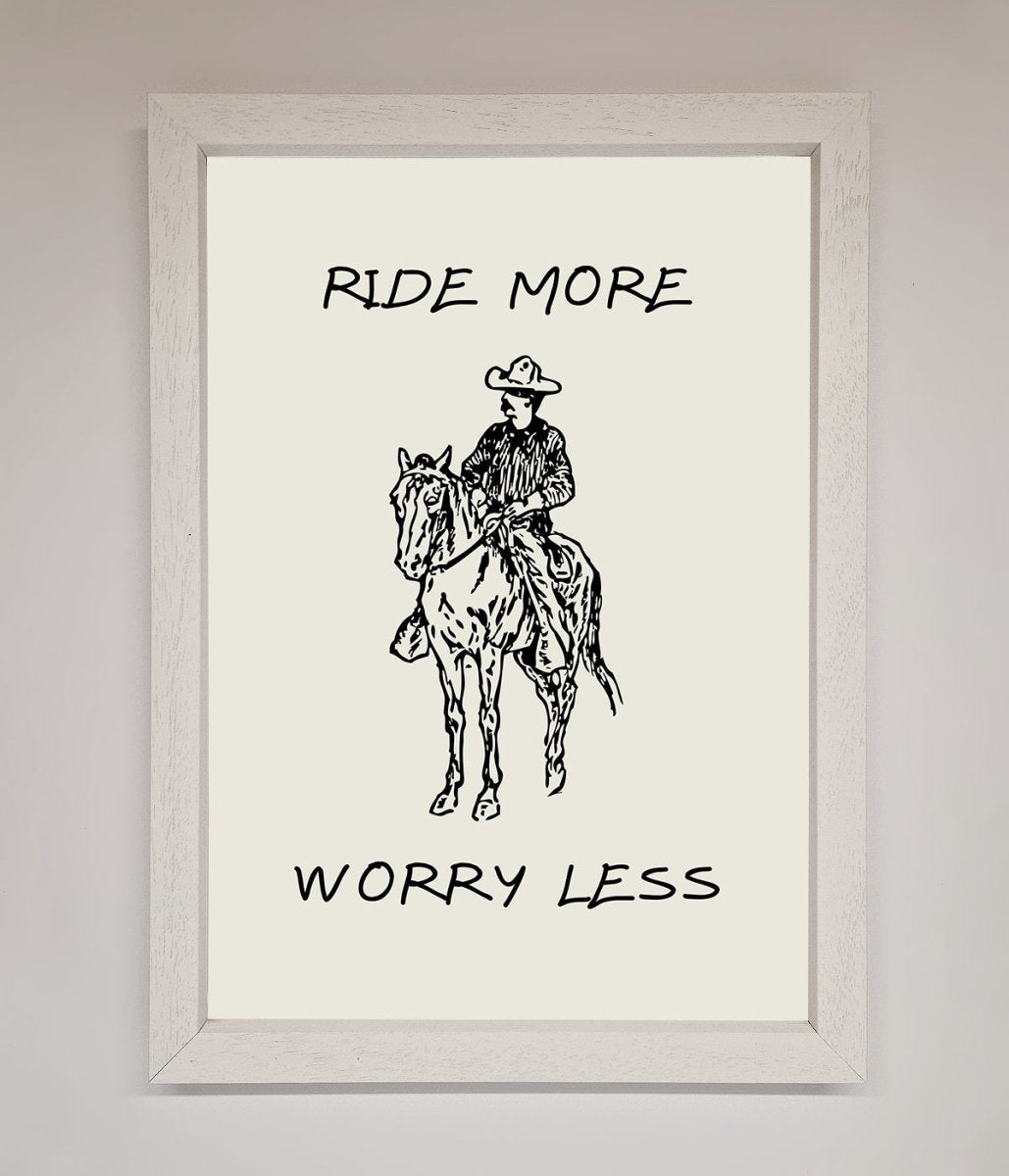 Ride More Worry Less Framed Wall Art - Zestio