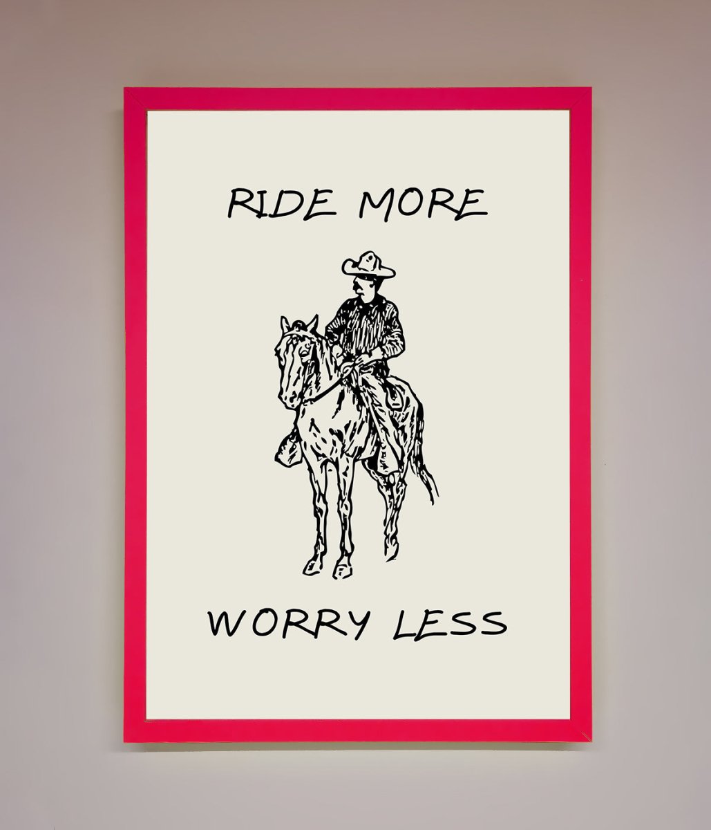 Ride More Worry Less Framed Wall Art - Zestio