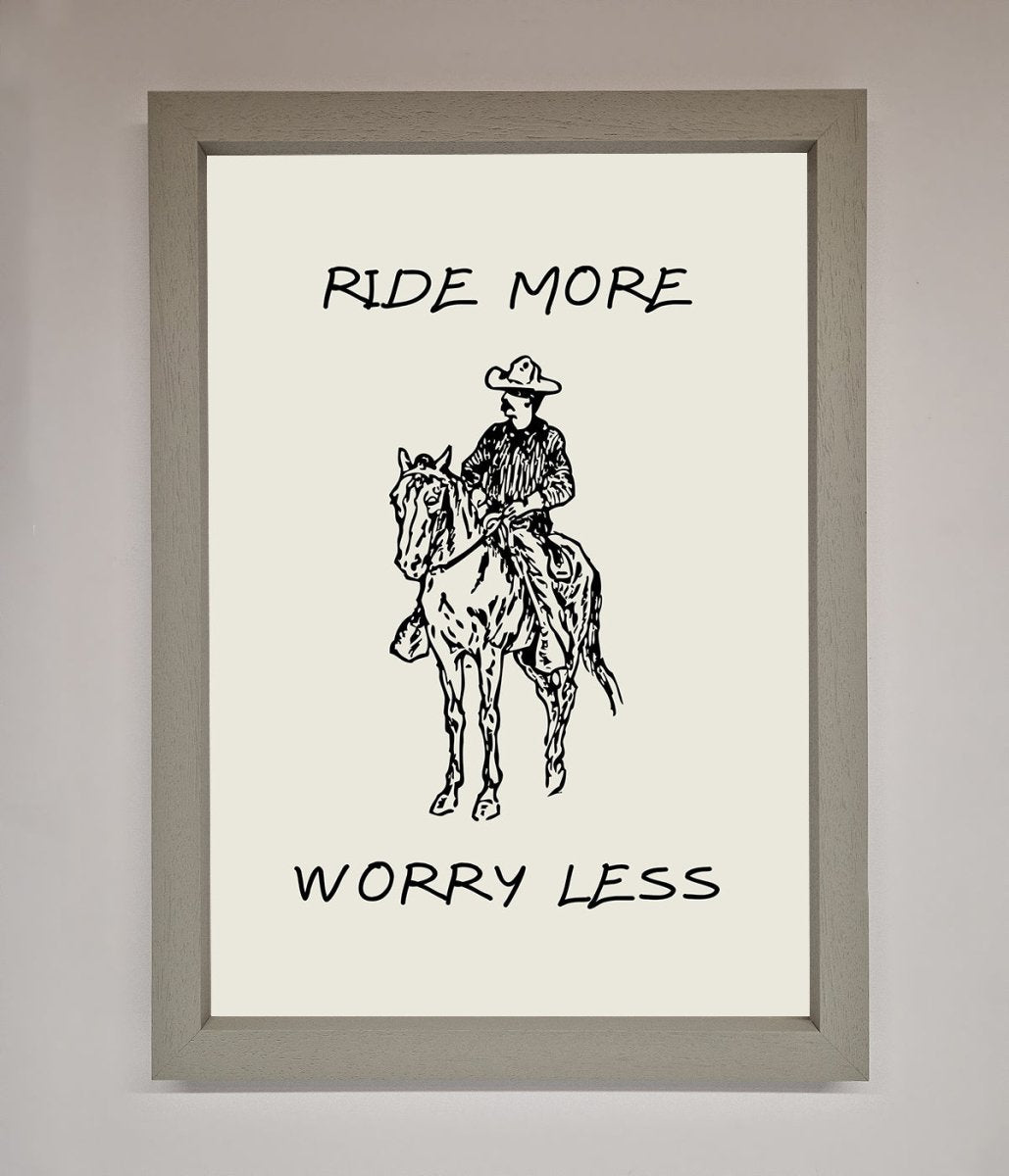Ride More Worry Less Framed Wall Art - Zestio