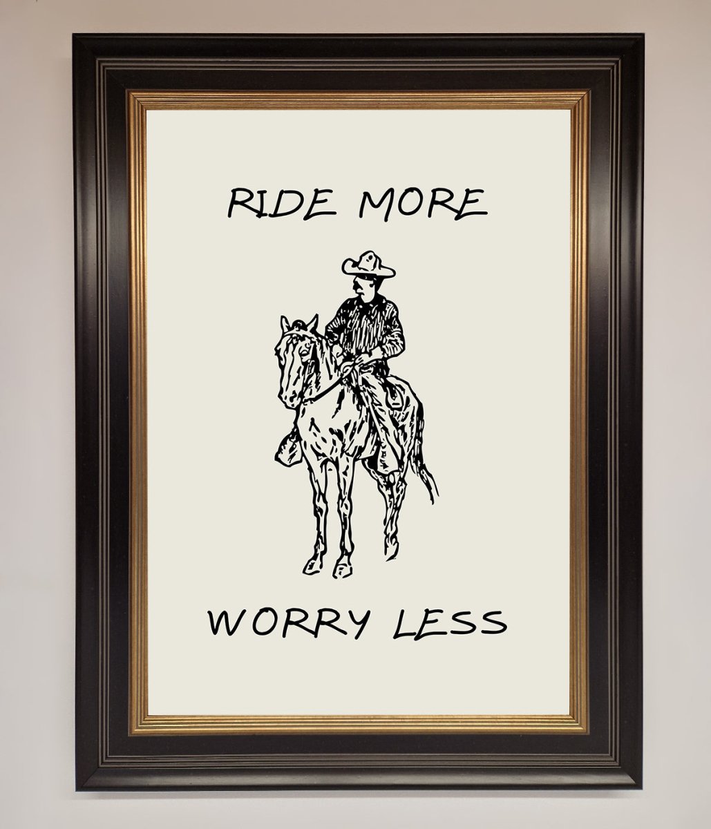 Ride More Worry Less Framed Wall Art - Zestio
