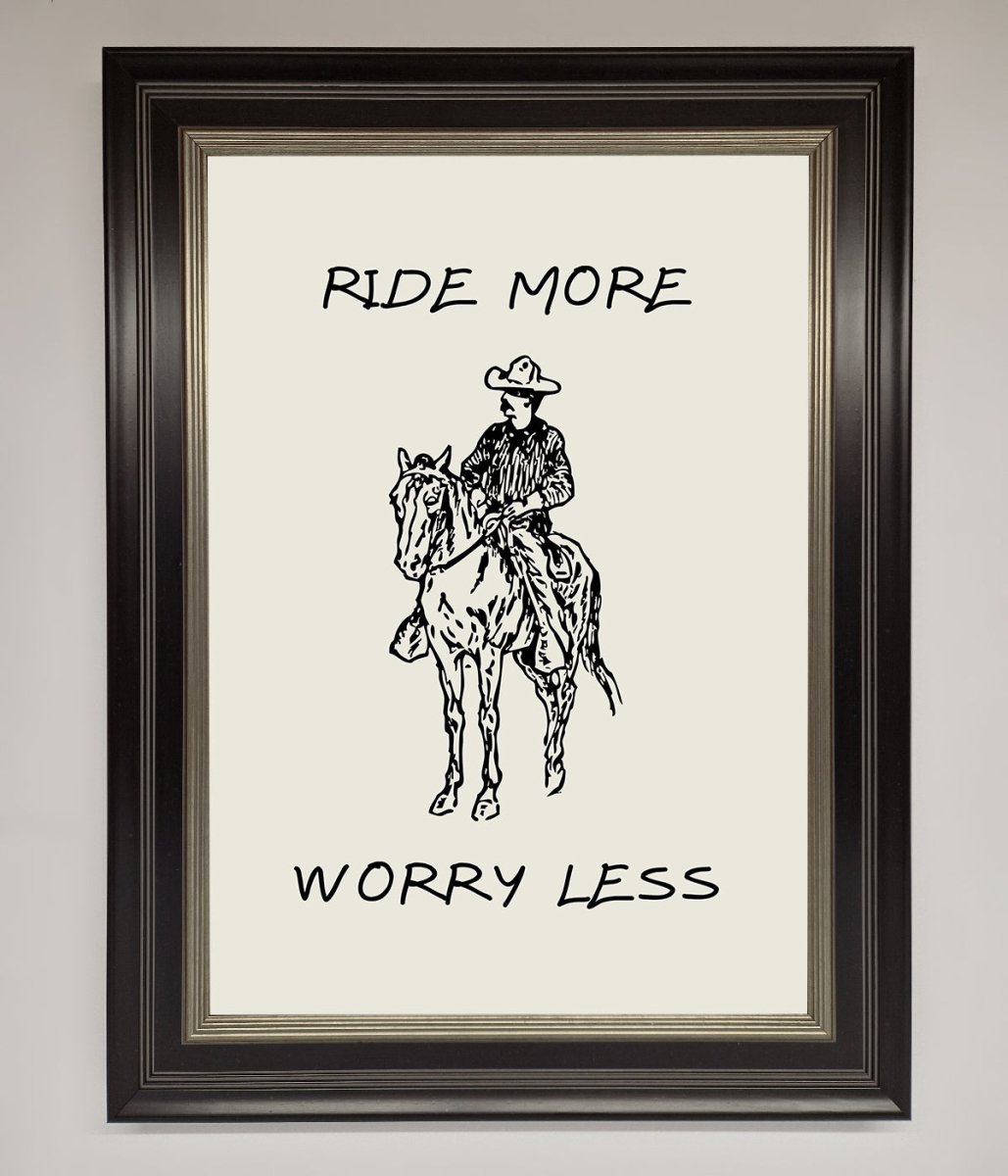 Ride More Worry Less Framed Wall Art - Zestio