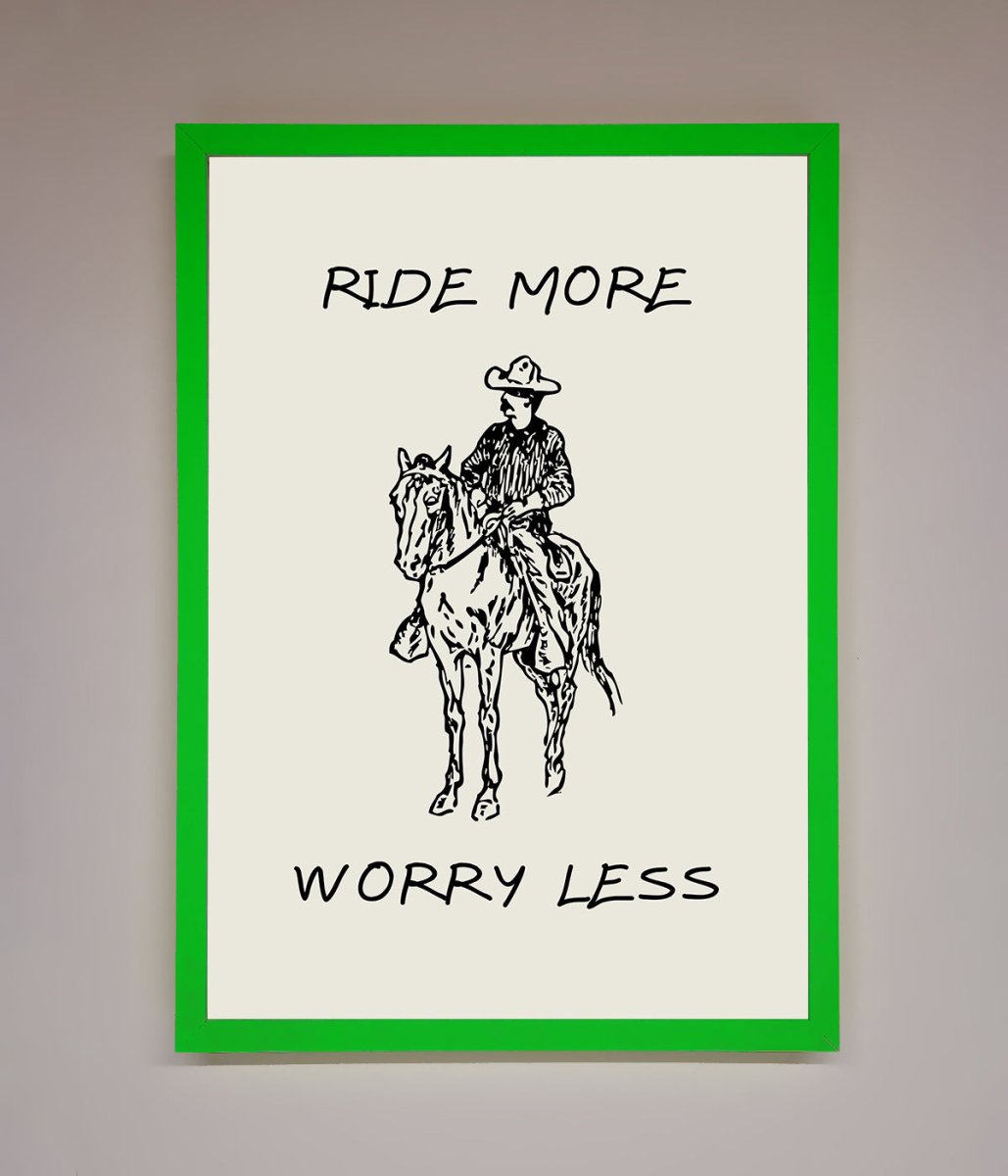 Ride More Worry Less Framed Wall Art - Zestio