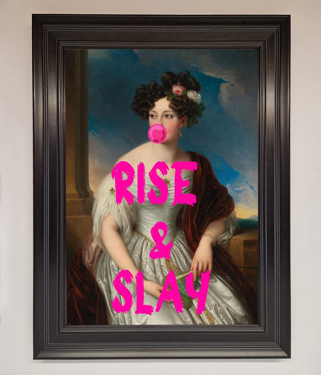 Rise And Slay Framed Wall Art - Zestio