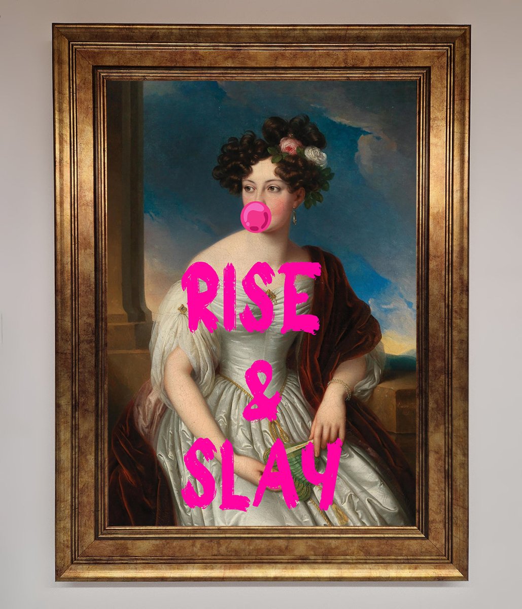Rise And Slay Framed Wall Art - Zestio