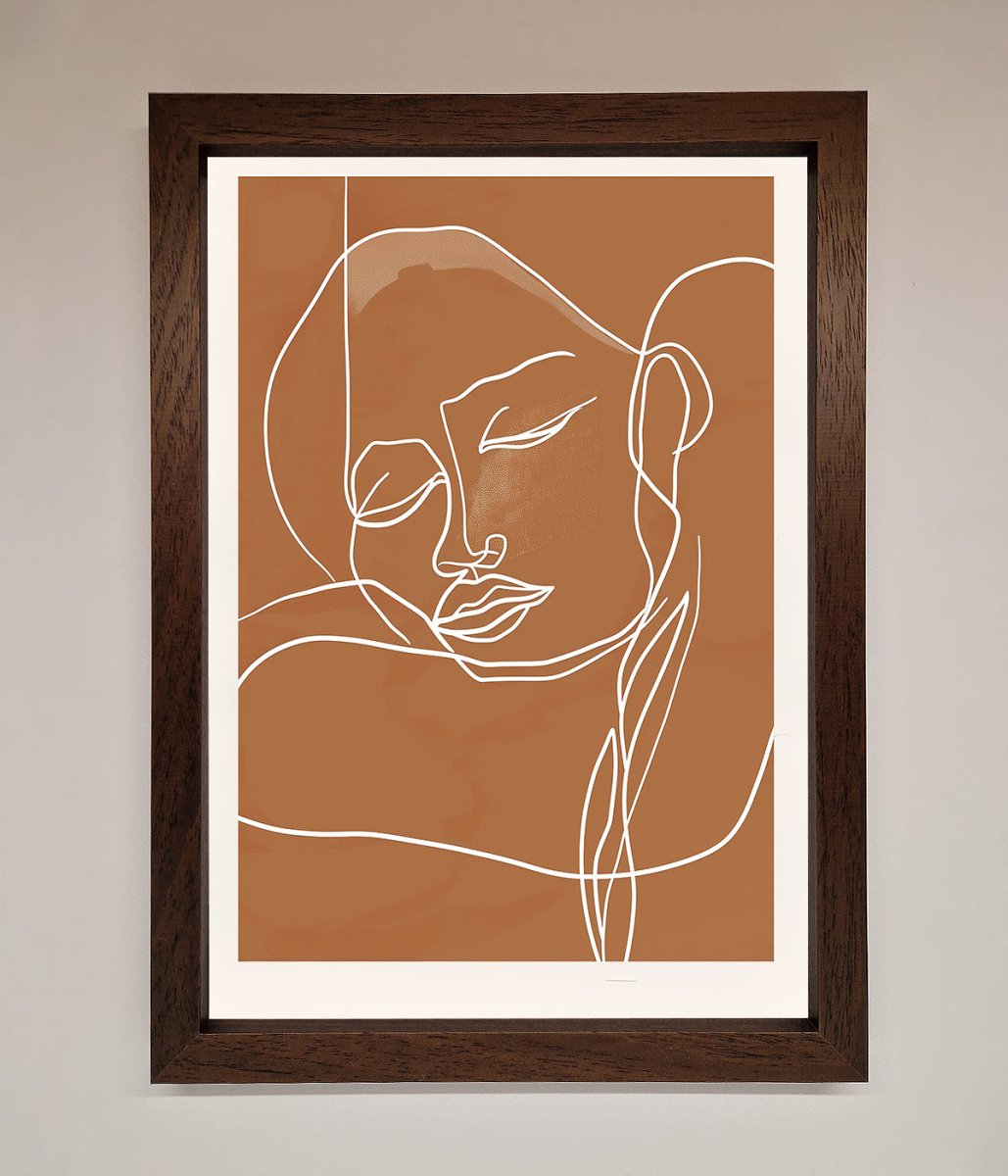Sepia Lines Framed Wall Art - Zestio