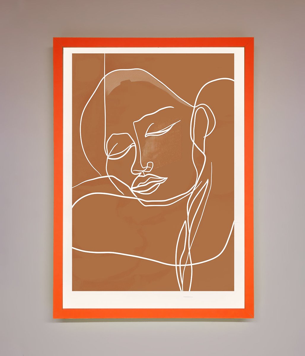 Sepia Lines Framed Wall Art - Zestio